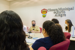 Reunião de Comissão - CECE - para debater sobre a destinação dos recursos do FUNDEB e MDE pela prefeitura de Porto Alegre.