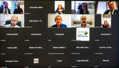 Reunião virtual foi hoje de manhã