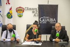 Pedro Ruas (PSOL), Taline Opptiz e Idenir Cecchim (MDB)