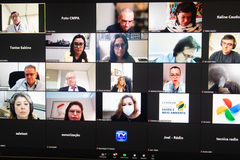 Reunião virtual foi realizada hoje de manhã