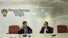 Presidente  da Sicredi União Metropolitana RS, Sr.  Ronaldo Sielichow , apresenta plano de economia local de sua instituição.