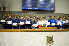 Membros da equipe da EVTA receberam homenagem no Plenário na tarde de hoje