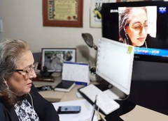 Vereadora Lourdes em reunião virtual da Cosmam