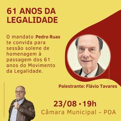 Flavio Tavares fala sobre A Legalidade