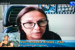 Audiência Pública: Relatório de Gestão de Saúde do 2º quadrimestre de 2022 verª Cláudia Araújo - Presidente da Cosmam