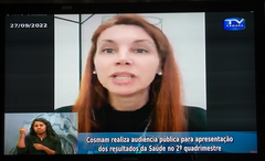 Audiência Pública: Relatório de Gestão de Saúde do 2º quadrimestre de 2022 verª Cláudia Araújo - Presidente da Cosmam