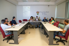 Retorno reunião sobre esgoto, drenagem e regularização fundiária Acesso 1 Estrada Barro Vermelho. Proponente: Verª Karen Santos. Coordenador: Ver. Jessé Sangalli - Presidente da CUTHAB