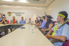 Reunião de Comissão - CEDECONDH - sobre a retomada da Área Indígena Xokleng e Kaigangs, no Morro Santana