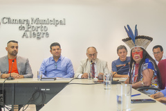 Reunião de Comissão - CEDECONDH - sobre a retomada da Área Indígena Xokleng e Kaigangs, no Morro Santana