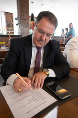 Presidente Hamilton Sossmeier participou do Dia do Consumidor, em março