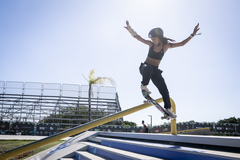 Porto Alegre sedia etapa do STU National - circuito brasileiro de skate – no complexo esportivo da Orla do Guaíba. Na foto, Rayssa Leal, a "Fadinha", medalhista olímpica.