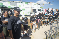 Porto Alegre sedia etapa do STU National - circuito brasileiro de skate – no complexo esportivo da Orla do Guaíba. Na foto, vereador Giovane Byl e projeto Seja Livre