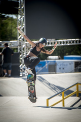 Porto Alegre sedia etapa do STU National - circuito brasileiro de skate – no complexo esportivo da Orla do Guaíba. Na foto, Rayssa Leal, a "Fadinha", medalhista olímpica.