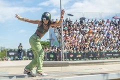 Porto Alegre sedia etapa do STU National - circuito brasileiro de skate – no complexo esportivo da Orla do Guaíba. Na foto, Rayssa Leal, a "Fadinha", medalhista olímpica.