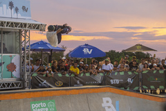 Porto Alegre sedia etapa do STU National - circuito brasileiro de skate – no complexo esportivo da Orla do Guaíba. Na foto, Pedro Barros, atleta de skate park
