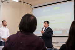Vereadores da Cosmam fazem visita ao DMAE, na Estação de Tratamento de Água Moinhos de Vento. Na foto, vereador José Freitas