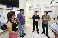 Vereadores da Cosmam fazem visita à UBS Ernesto Araújo no Morro da Cruz. Unidade Básica de Saúde. Na foto, vereadores José Freitas e Aldacir Oliboni.