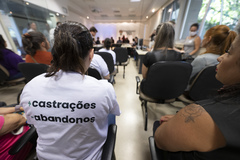 Defensores da causa animal acompanharam encontro da Cosmam nesta terça