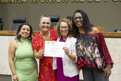 Sessão Solene para entrega do prêmio Mulher Cidadã, proposta pela Bandaca do PC do B, homenageando o Dia Internacional da Mulher