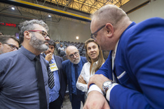 Vereadores em Plenário na sessão de hoje