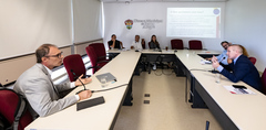 Sergio Gobetti (E) e Rodrigo Fantinel debateram na Cefor