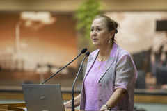 Na tibuna a vereadora Lourdes Sprenger.