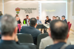Reunião de Comissão - Conjunta CCJ e Cedecondh - Pauta: Sabatina do candidato à recondução ao cargo de Corregedor-Geral da Guarda Municipal.Sabatina do candidato à recondução ao cargo de Corregedor-Geral da Guarda Municipal.
Convidados:
Guarda Municipal
Sr. Adil Moura, Corregedor-Geral da Guarda Municipal