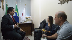 Visita da Deputada Estadual Any Ortiz (PPS) ao Gabinete do vereador Professor Wambert.