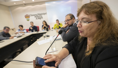 Reunião sobre a situação do Bairro Ponta Grossa: Alagamentos e Transporte Público. CONVIDADOS: DMAE; SMOI; SMSUrb; EPTC; SMMU; Gabinete do Prefeito, Representante da comunidade sra Leonite e Eliane