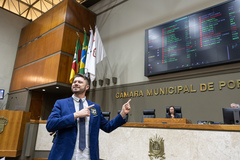 Movimentação de plenário. Vereador Jessé Sangalli