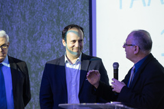 Presidente em exercício Moisés Maluco do Bem é homenageado pela FAAIMEB (Federação de Apoio às Associações, Igrejas e Ministros Evangélicos do Brasil), com o pastor Pastor Amâncio Ferreira, na Igreja Pentecostal Despertai Cristo Vem