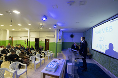 Presidente em exercício Moisés Maluco do Bem é homenageado pela FAAIMEB (Federação de Apoio às Associações, Igrejas e Ministros Evangélicos do Brasil), com o pastor Pastor Amâncio Ferreira, na Igreja Pentecostal Despertai Cristo Vem
