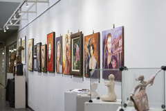 Exposição "São Todas Mulheres". Artistas: Elisabete Kreitchmann, Fernando Silva Ferreira e Christina Madruga - pintura e escultura.
