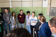 Vereadores da COSMAM fazem visita ao Pronto Atendimento Cruzeiro do Sul (PACS) para averiguar serviços de odontologia do local, em pauta proposta pela vereadora Karen Santos. Presentes o vereador José Freitas (presidente) e a vereadora Lourdes Sprenger.