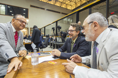 Movimentação de Plenário. Na imagem veradores João Bosco Vaz, Professor Alex Fraga e Pedro Ruas.