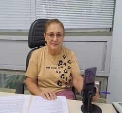 Vereadora Lourdes em reunião online da Cosmam