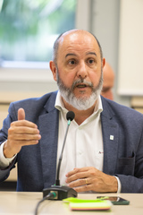 Reunião de Comissão - 21ª Reunião Ordinária da CUTHAB - Desvinculação dos fundos públicos, em especial o Fundo Municipal de Habitação de Interesse Social ( FMHIS) No microfonre Secretário do DEMHAB Sr. André Machado