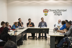 Reunião sobre a aplicação dos valores oriundos da Lei Paulo Gustavo em Porto Alegre.