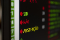 Painel de votações da Câmara