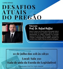 Curso sobre pregão na Escola do Legislativo