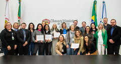 Posse das novas servidoras aconteceu no Salão Adel Carvalho