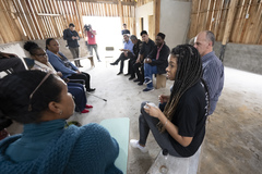 Visita à Cooperativa Habitacional da Figueira - Rua 7005, 50 - Restinga - alagamentos na região.