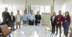 Presidente Hamilton Sossmeier recebe Comissão Gestora do Plano de Sustentabilidade e representantes da  empresa Purificatta 