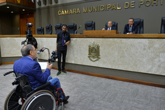 Vereador Paulo Brum no Plenário Otávio Rocha em 2019