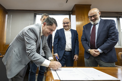 Hamilton Sossmeier participou da cerimônia na Prefeitura