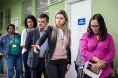 Comitiva realiza visita a Unidade de Saúde Camaquã.