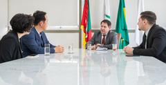 Presidente Hamilton Sossmeier recebe Pr. Marcos Kim e Tatiana KIm - Igreja Batista Boa Notícia