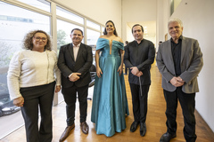Concerto da OSPA em homenagem aos 250 anos da Câmara Municipal de Porto Alegre. Presidente Hamilton Sossmeier com Presidente da OSPA Gilberto Schwartsmann, Maestro José Soares e Solista Soprano Deborah Bulgarelli e Vereadora Biga Pereira.