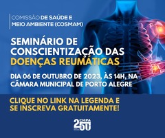 Evento será no Plenário Ana Terra 