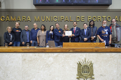 Transcurso em homenagem aos 35 anos do Sindicato dos Municipários de Porto Alegre (Simpa), de autoria do vereador Jonas Reis (PT)